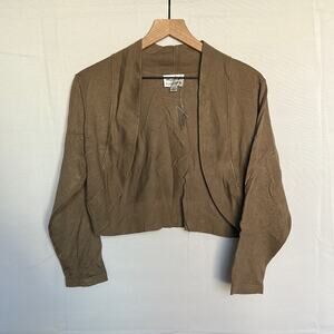 ❤️5/$25❤️ NWT Linea by Louis Dell’Olio Whisper Knit Rib Trim Bolero